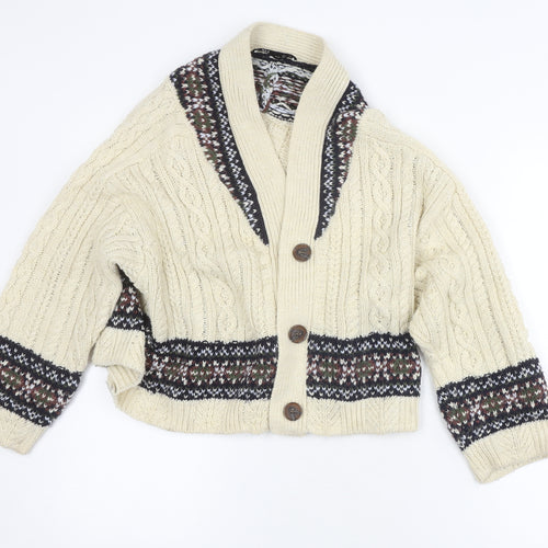 Zara Women's Multicoloured Fair Isle Cardigan S