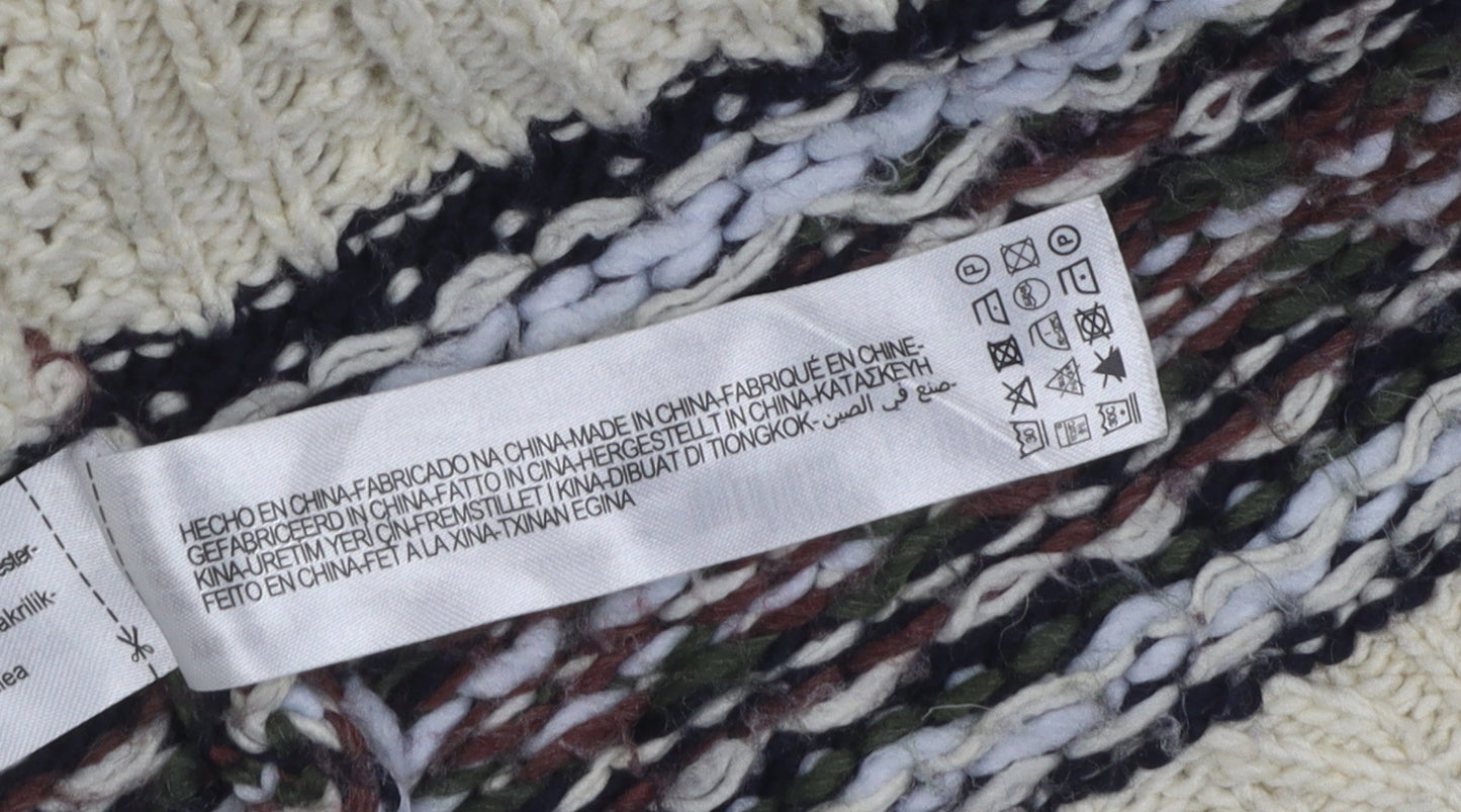 Zara Women's Multicoloured Fair Isle Cardigan S