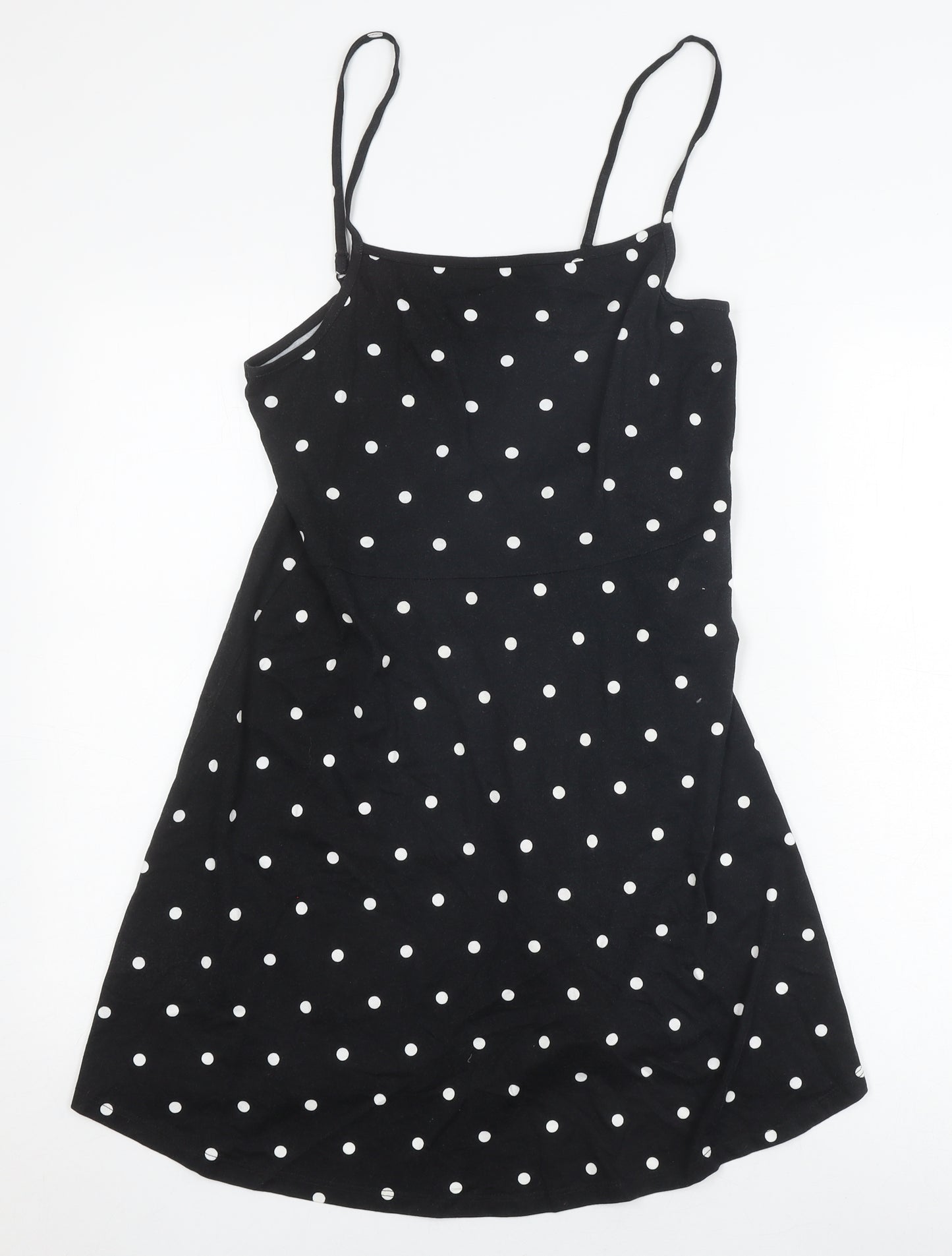ASOS Women's Black Polka Dot Slip Dress Size 12