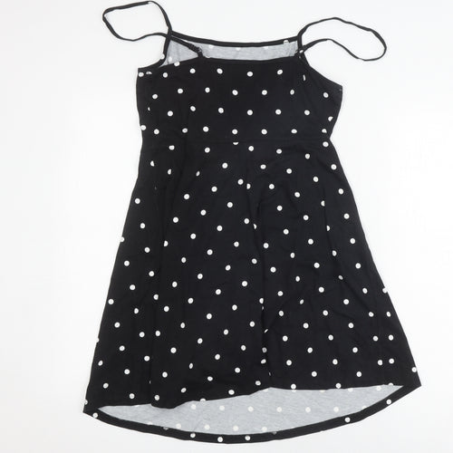 ASOS Women's Black Polka Dot Slip Dress Size 12