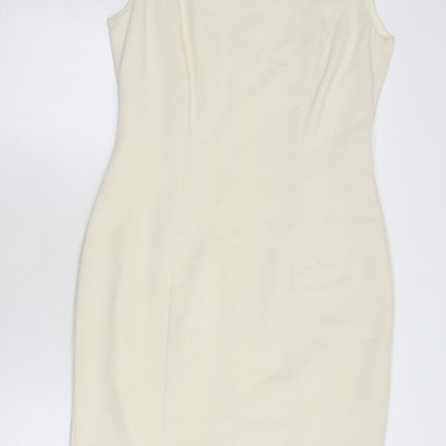 Wallis Women's White Sheath Dress Size 12