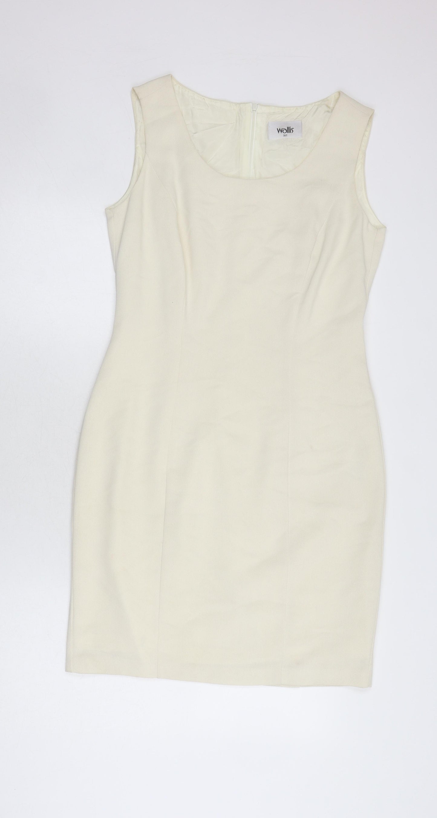 Wallis Women's White Sheath Dress Size 12