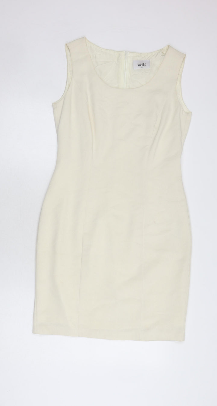 Wallis Women's White Sheath Dress Size 12
