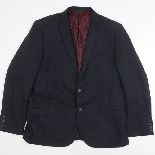 Next Men's Black Blazer, Size 46, Regular Fit