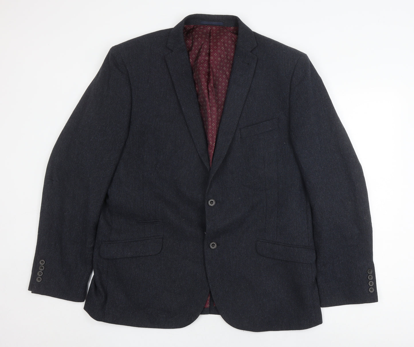 Next Men's Black Blazer, Size 46, Regular Fit