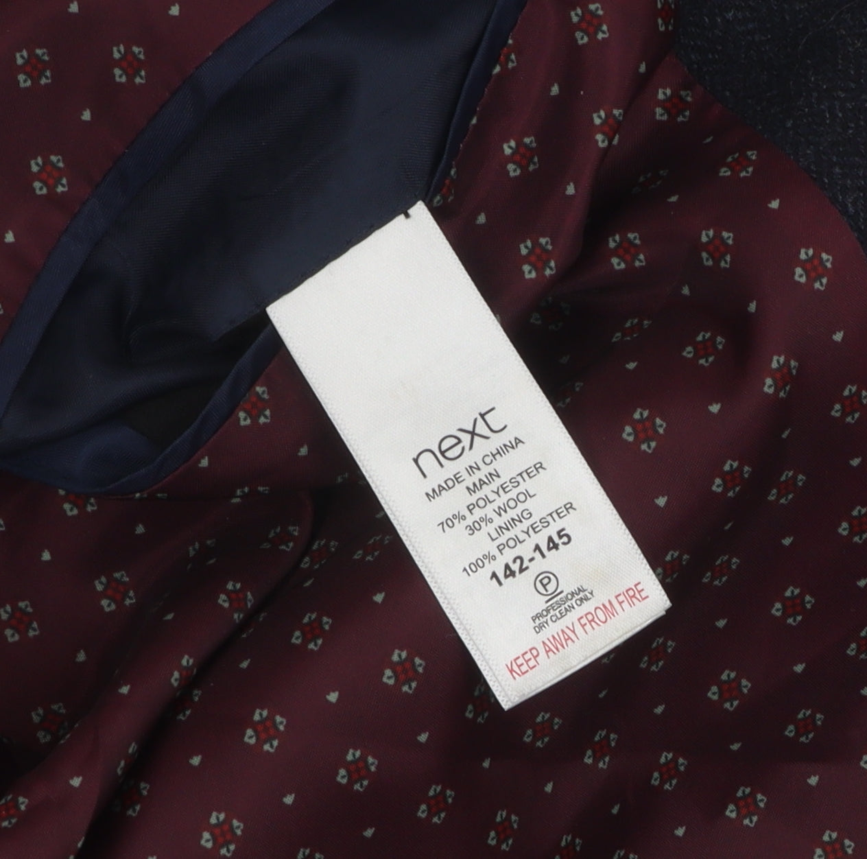 Next Men's Black Blazer, Size 46, Regular Fit