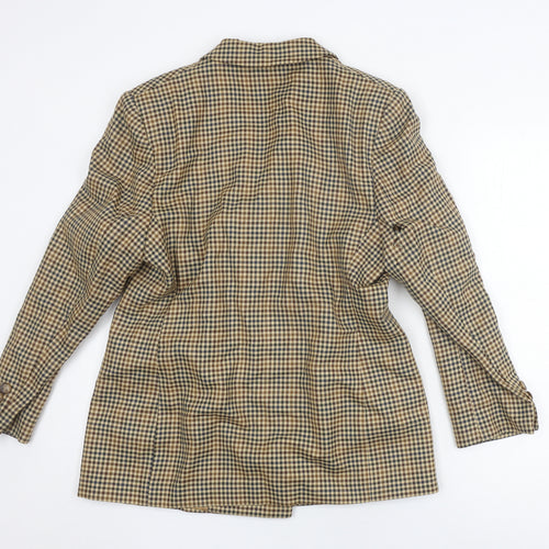 Marks and Spencer Women's Multicoloured 16 Check Wool Blazer