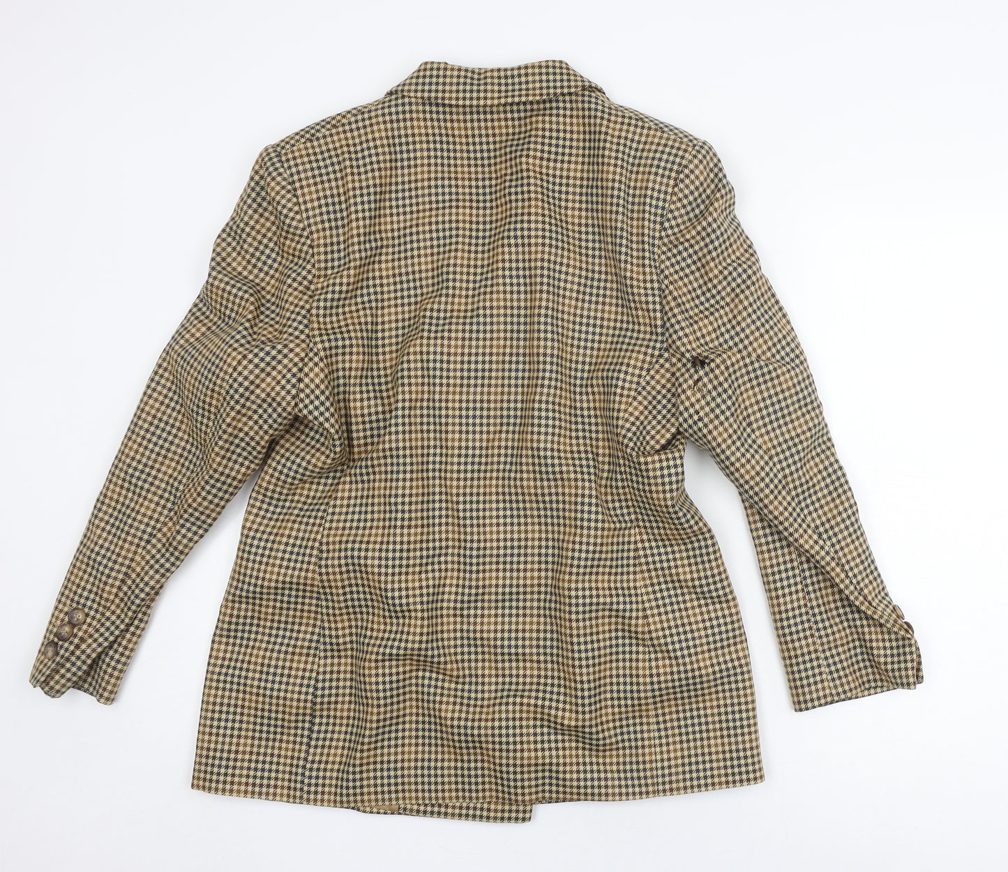 Marks and Spencer Women's Multicoloured 16 Check Wool Blazer