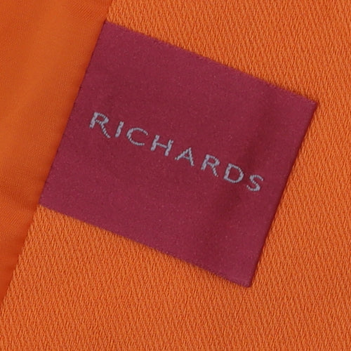 Richards Womens Orange Short Sleeve Suit Top Size 14