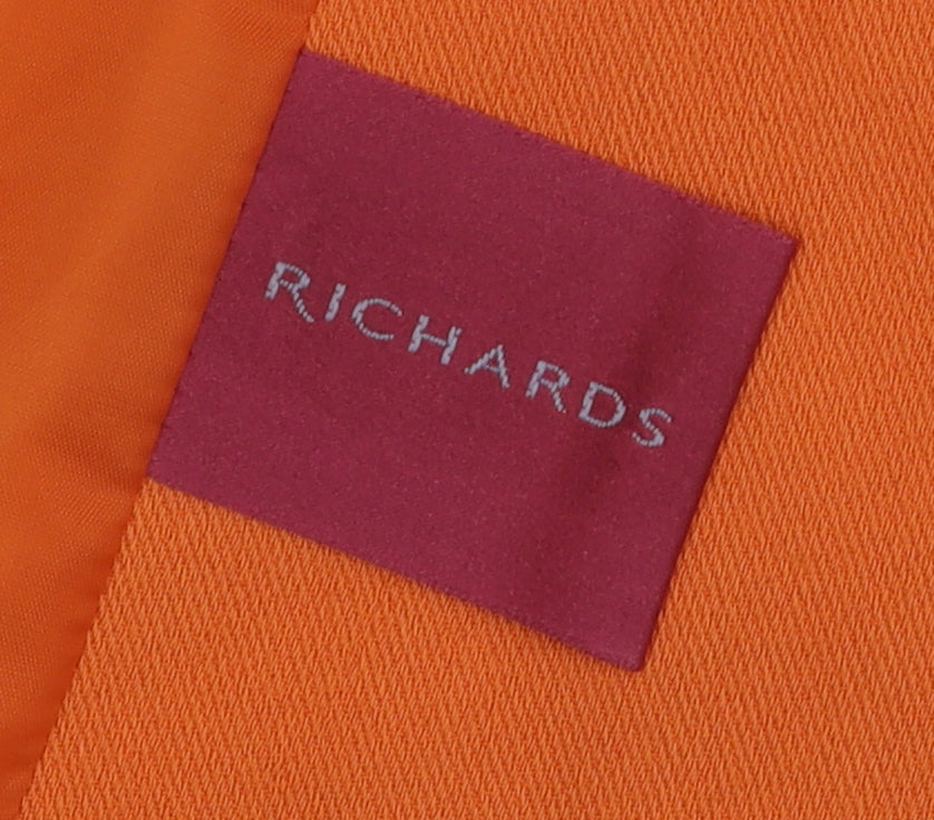Richards Womens Orange Short Sleeve Suit Top Size 14