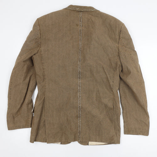 River Island Women's Brown Blazer S Pinstripe