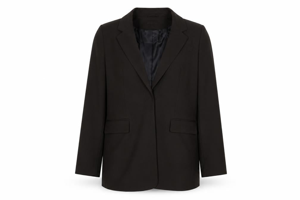 Front view of H&M Women's Black Mid-Length Blazer M