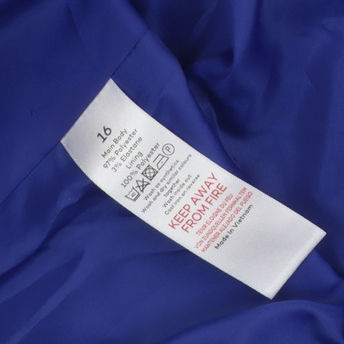 Bonmarché Women's Blue Jacket, Size 16, No Button
