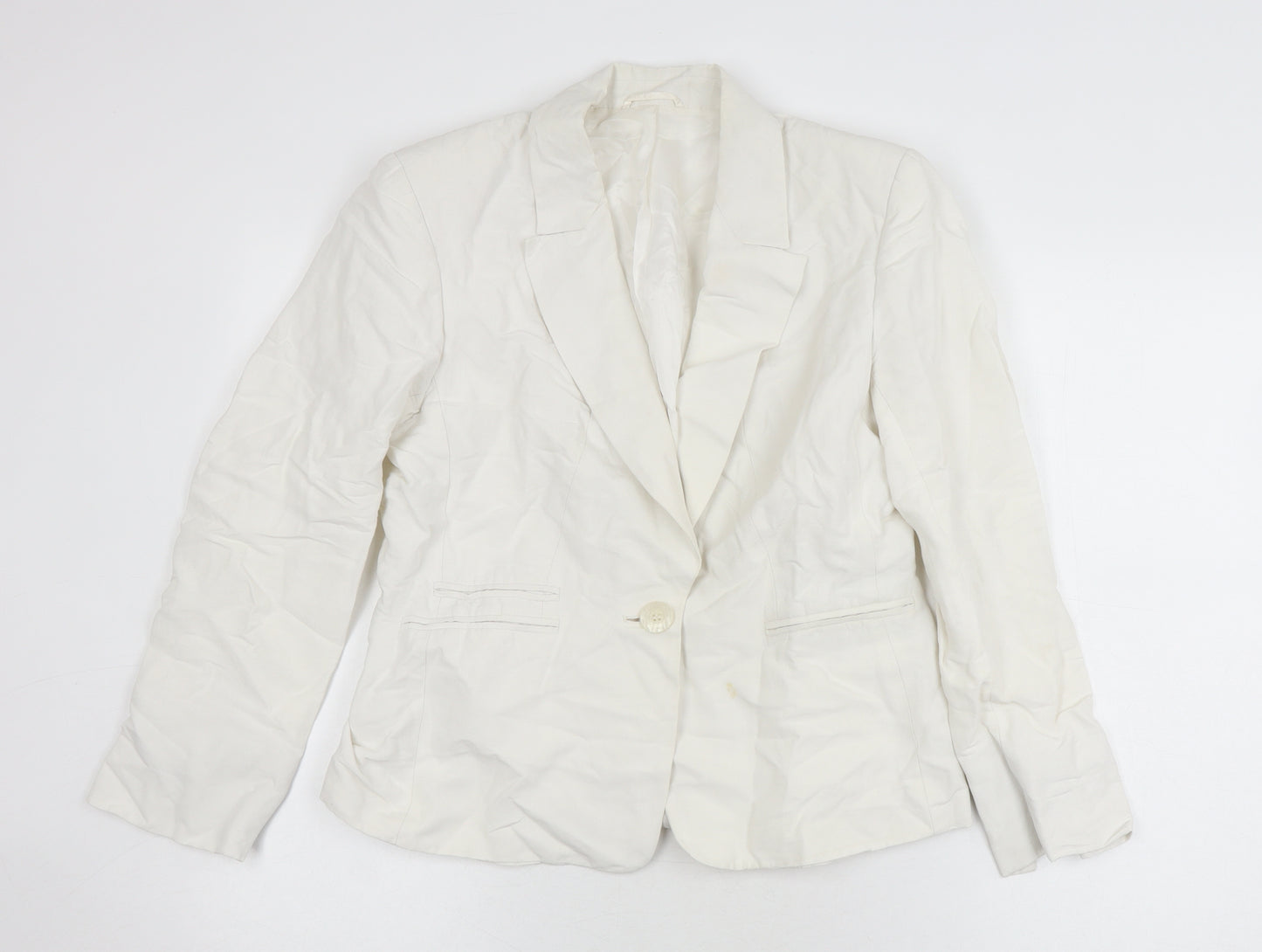 Phase Eight Women's White Blazer, Size 14 - Classic Style