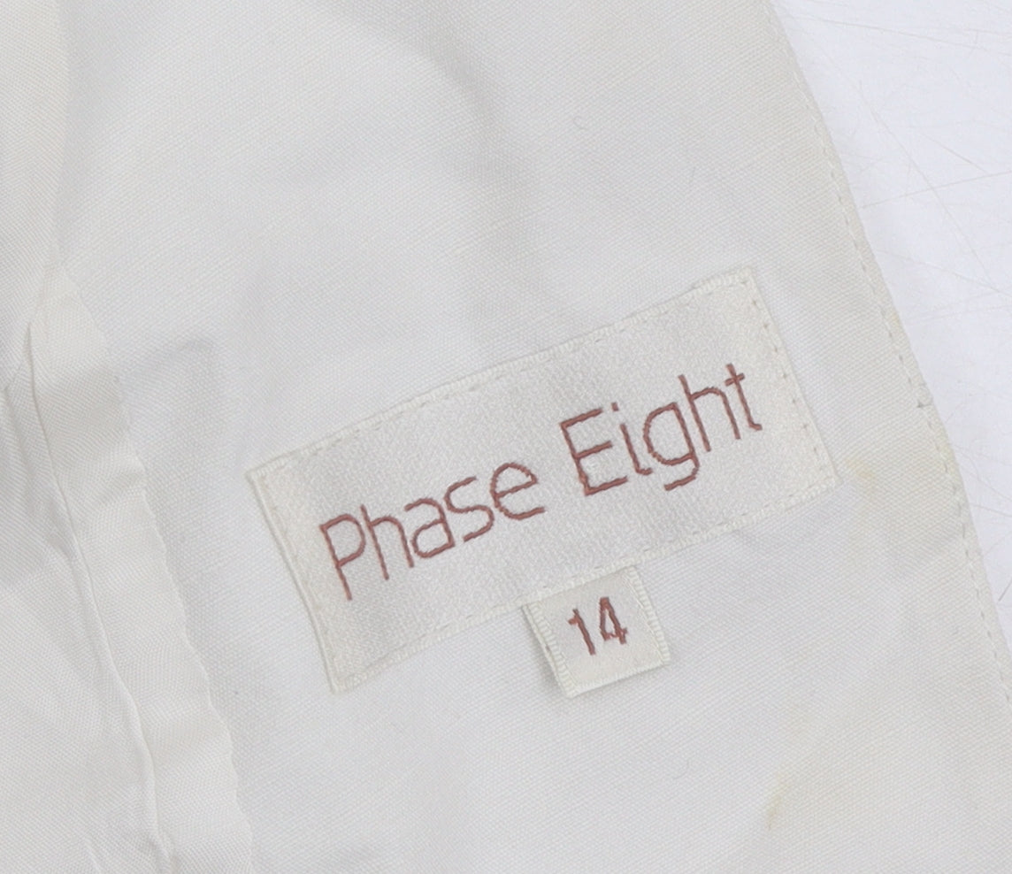 Phase Eight Women's White Blazer, Size 14 - Classic Style