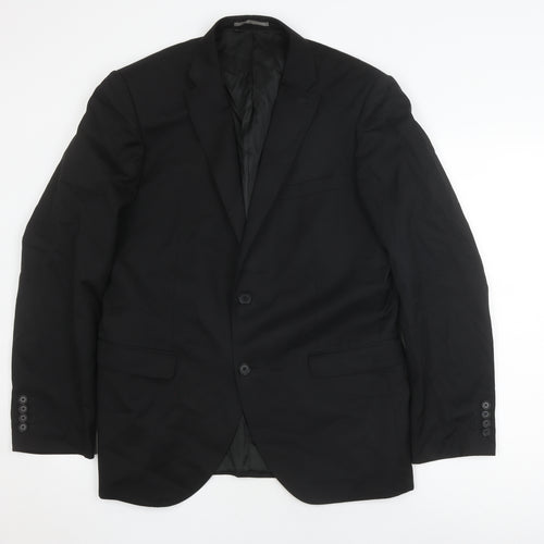 Next Men's Black Single-Breasted Blazer Size 42