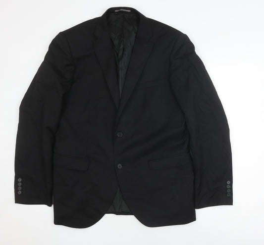 Next Men's Black Single-Breasted Blazer Size 42