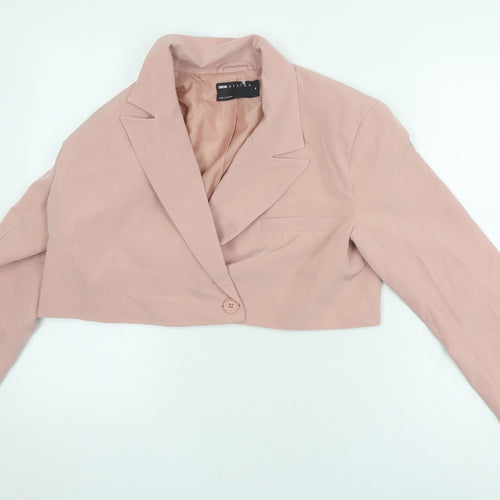 ASOS Design Women's Pink Cropped Suit Jacket M