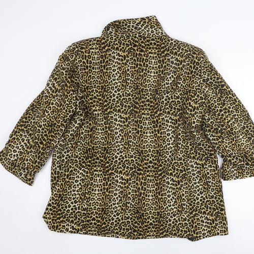 Boohoo Women's Multicoloured Animal Print Blazer Size 20