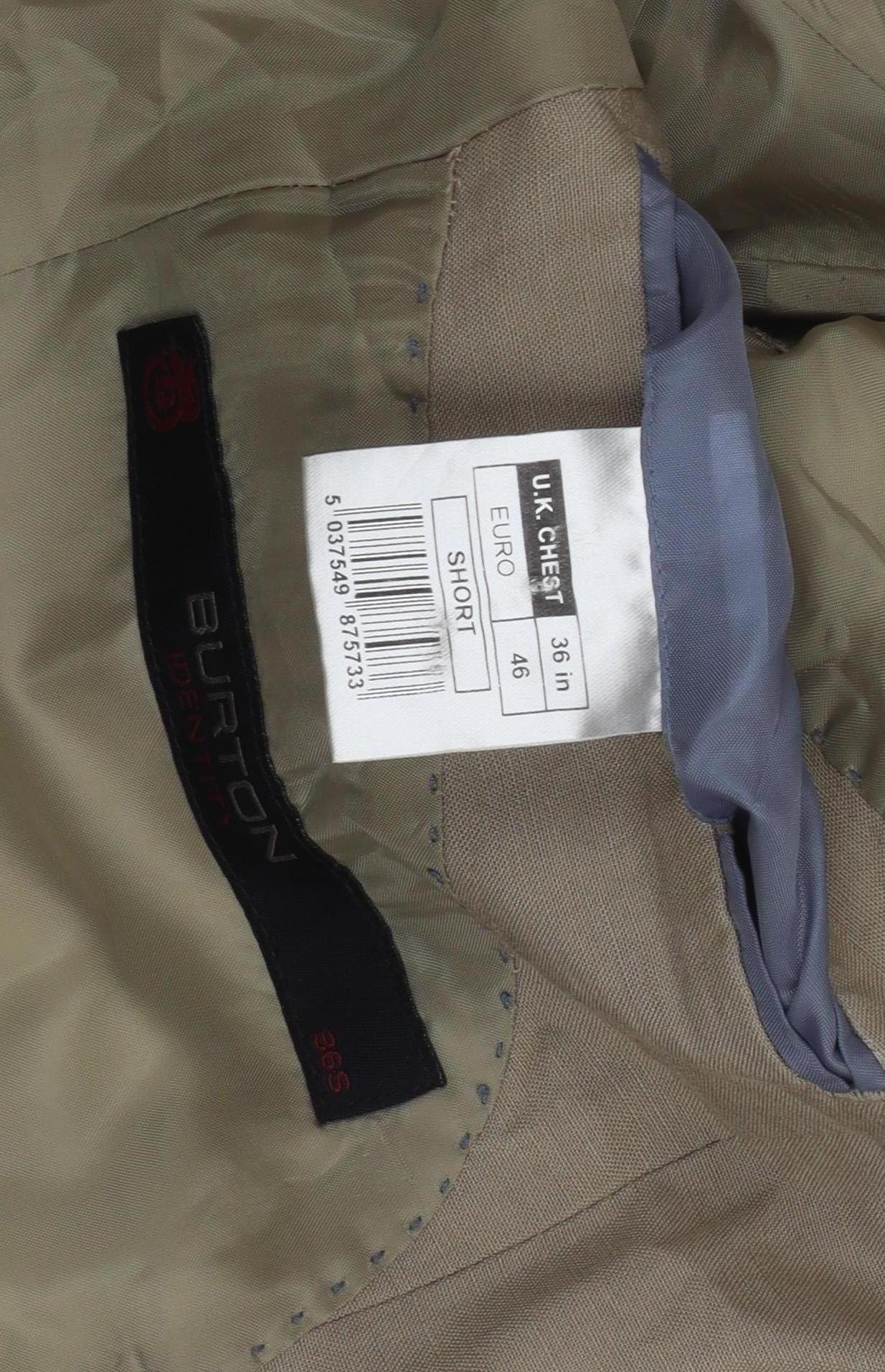 Burton Men's Beige Blazer, 36 Short