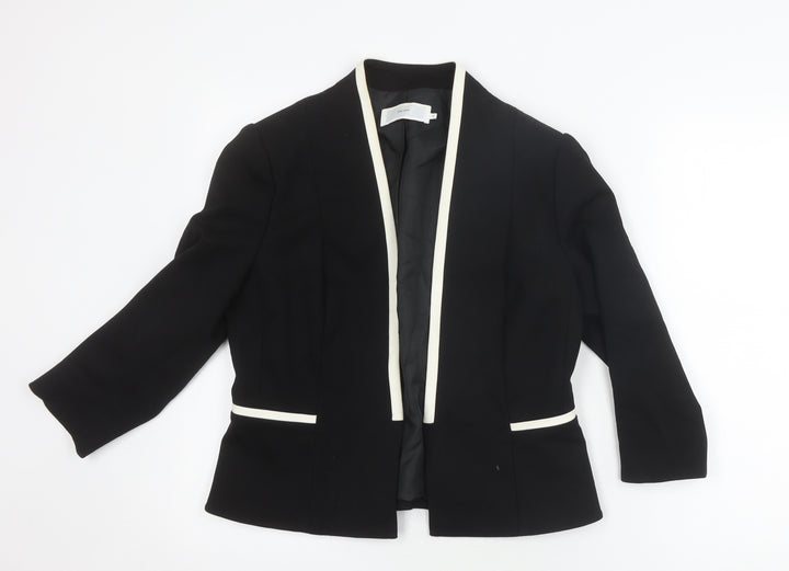 John Lewis Womens Black Shawl Lapel Suit Jacket Size 12