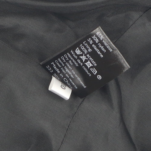 John Lewis Womens Black Shawl Lapel Suit Jacket Size 12