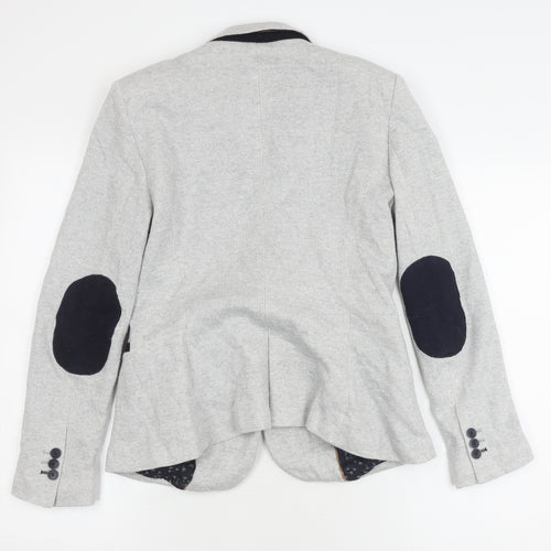 Zara Basic Women's Grey Blazer Size 12 Classic Workwear