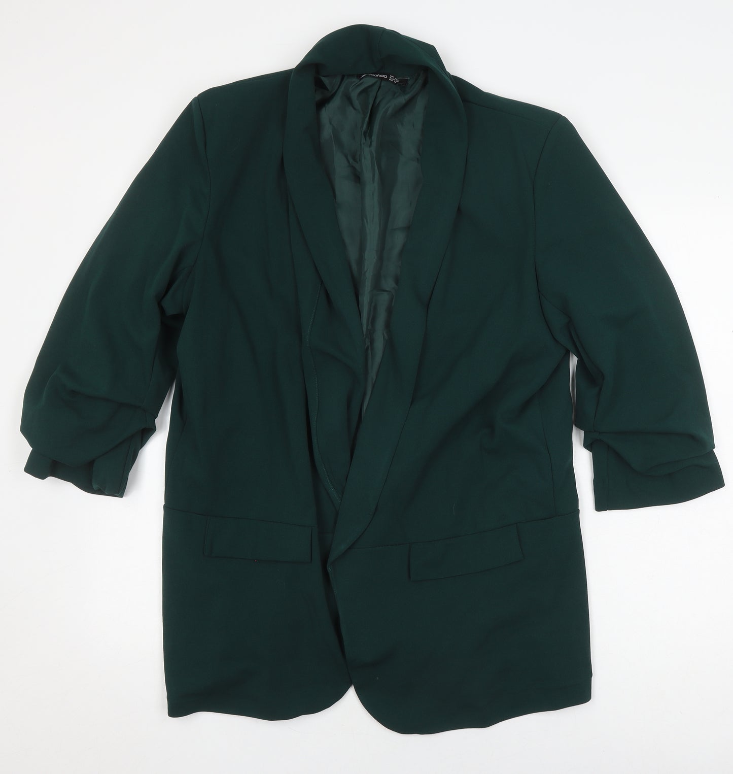 Boohoo Women's Green Blazer UK 22, Formal Stylish