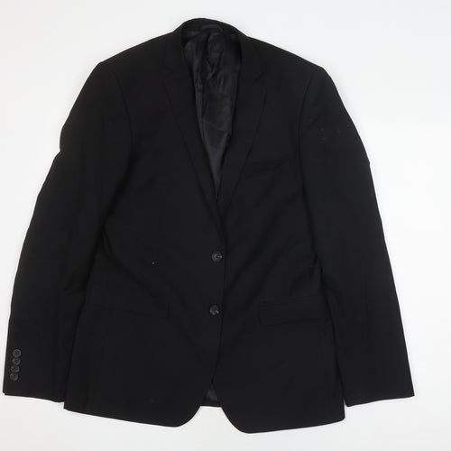 Burton Mens Black Slim Blazer, 40L, Formal