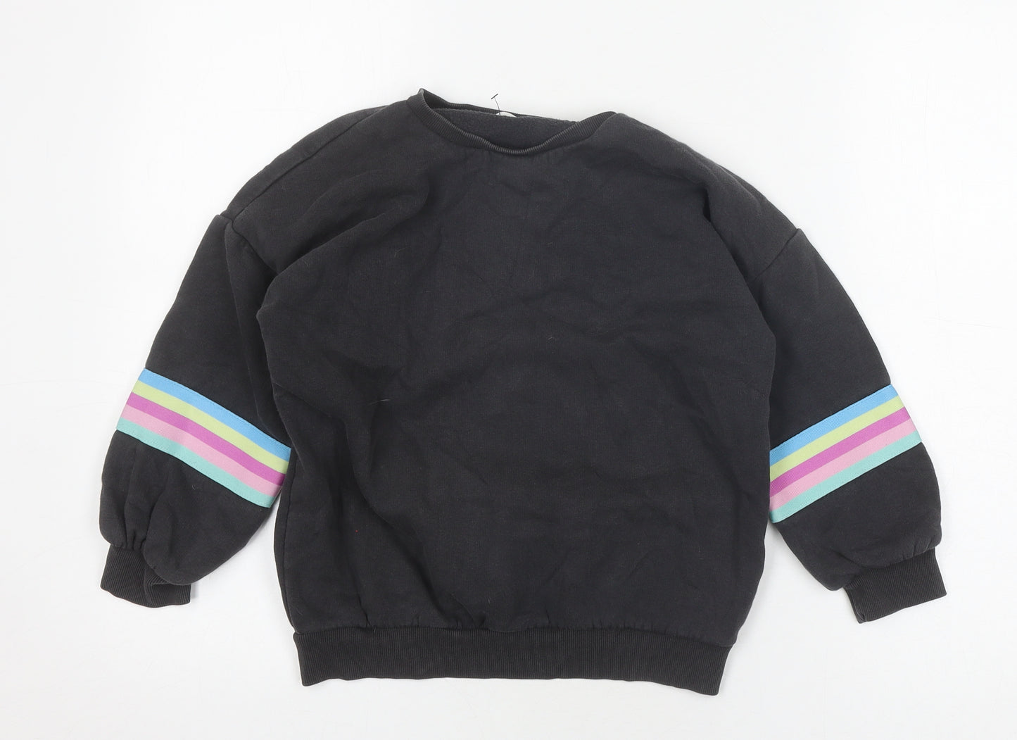 Marks and Spencer Girls Black Pullover Sweatshirt 8-9 Years