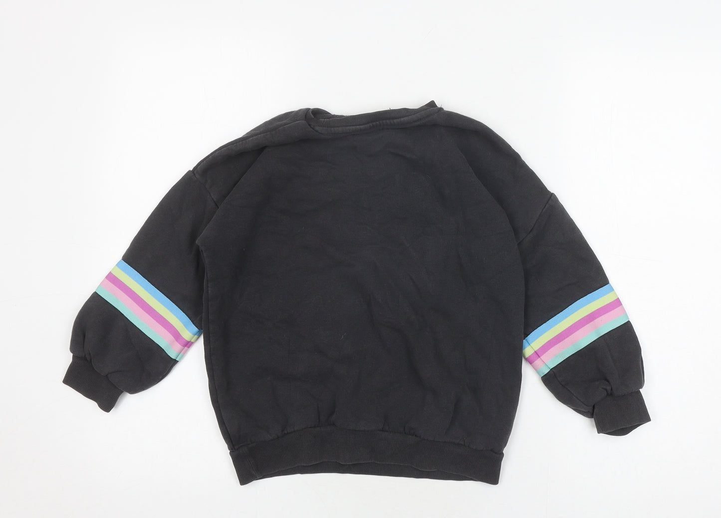 Marks and Spencer Girls Black Pullover Sweatshirt 8-9 Years