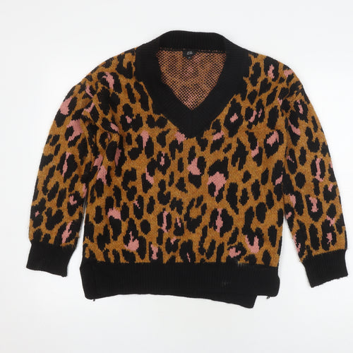 River Island Women's XS Multicoloured Animal Print Jumper