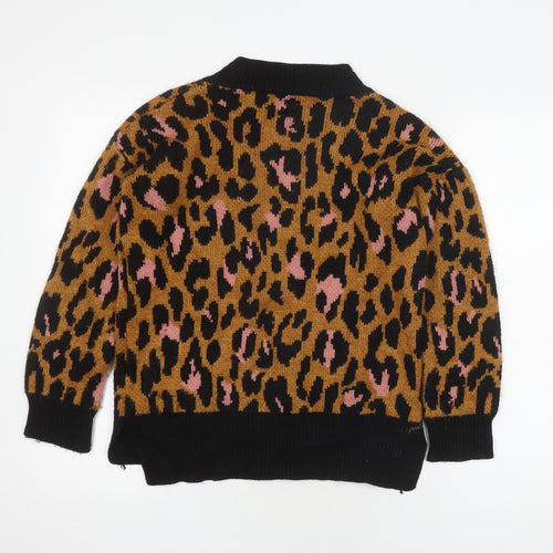 River Island Women's XS Multicoloured Animal Print Jumper