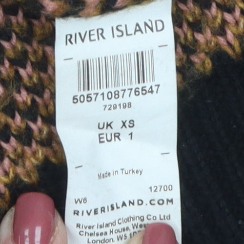 River Island Women's XS Multicoloured Animal Print Jumper