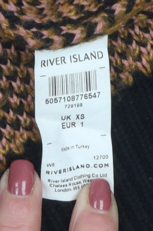 River Island Women's XS Multicoloured Animal Print Jumper