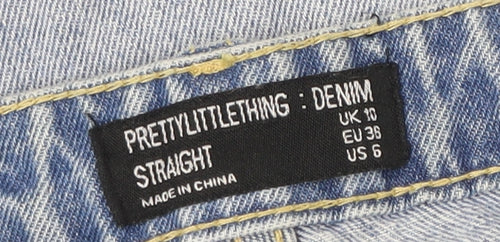 PrettyLittleThing Women's Blue Straight Jeans Size 10