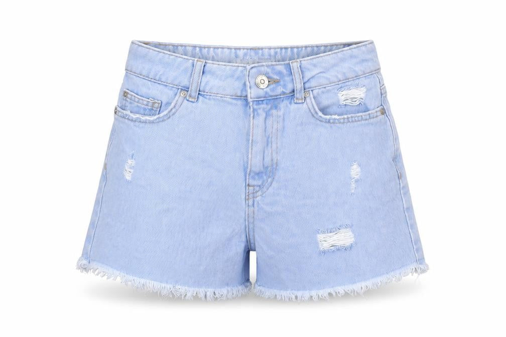 New Look Blue Teens Cut-Off Denim Shorts Cotton Size 152