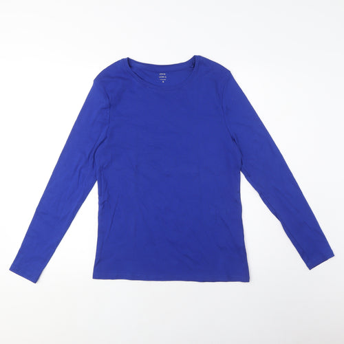 John Lewis Women's Blue Crew Neck Long Sleeve T-Shirt, Size 12