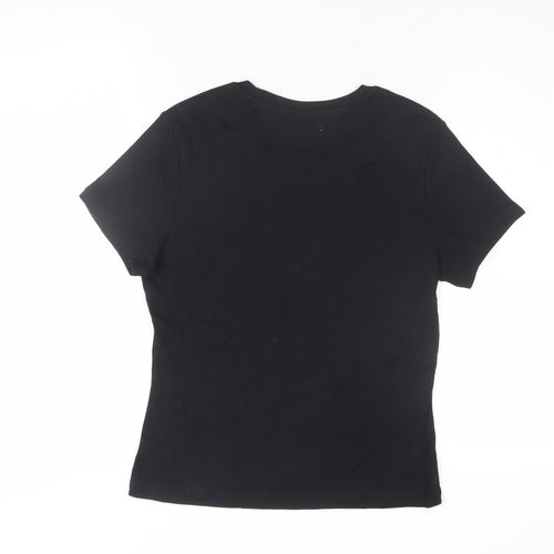 John Lewis Women's Black Basic T-Shirt Size 12