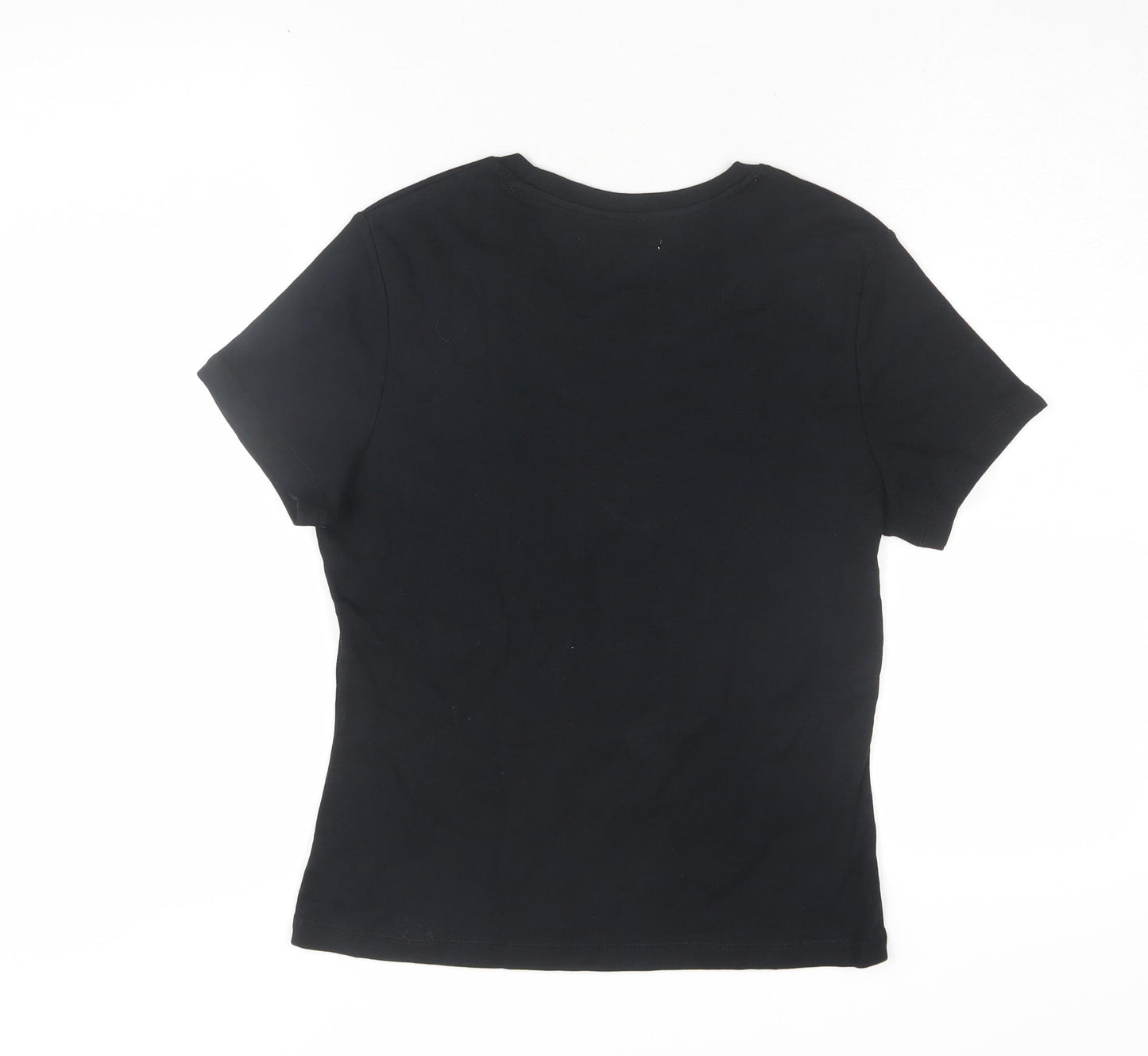 John Lewis Women's Black Basic T-Shirt Size 12