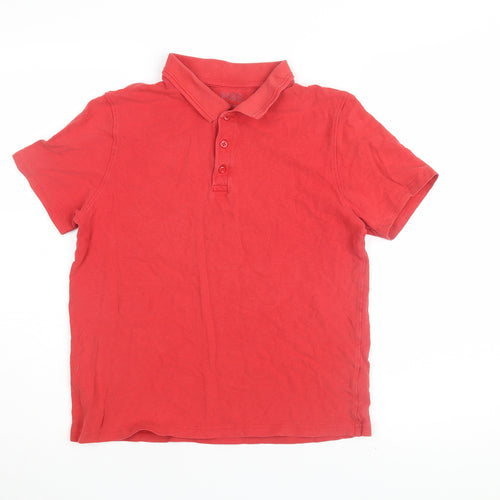 Marks and Spencer Boys Red Polo Shirt, 12-13 Years, Cotton