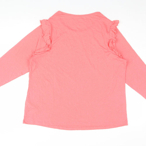 Capsule Women's Pink Ruffle Long Sleeve Blouse Size 18