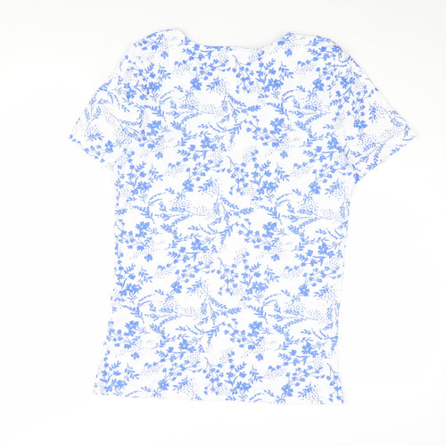 Bonmarché Women's Blue Floral T-Shirt Size 10