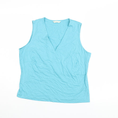 Marks and Spencer Women's Blue Tank Top, Size 14