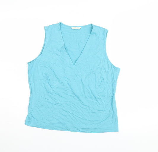 Marks and Spencer Women's Blue Tank Top, Size 14