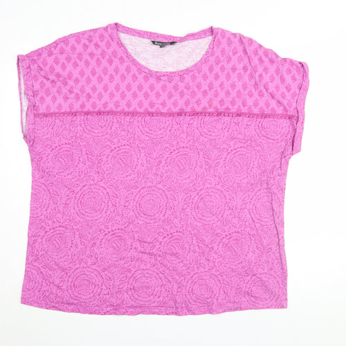 Bonmarché Women's Pink Size 22 Jersey Top