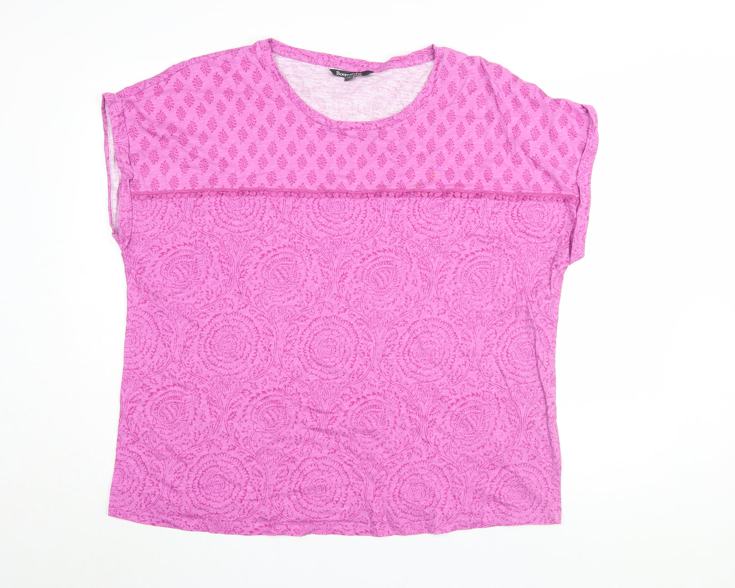 Bonmarché Women's Pink Size 22 Jersey Top
