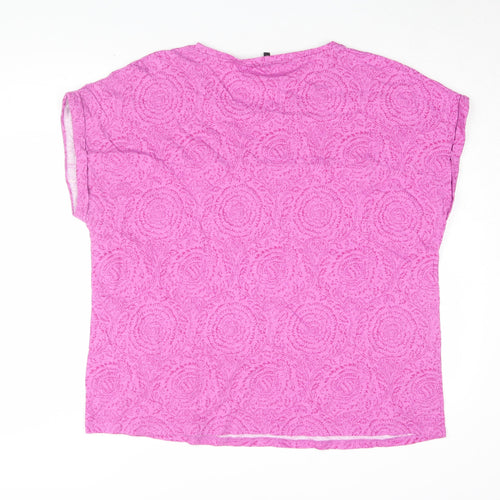 Bonmarché Women's Pink Size 22 Jersey Top