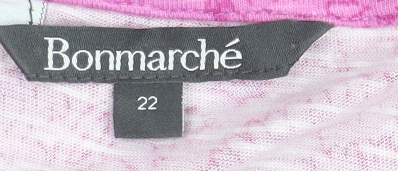 Bonmarché Women's Pink Size 22 Jersey Top