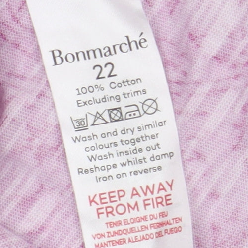 Bonmarché Women's Pink Size 22 Jersey Top